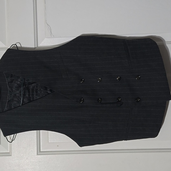 Zara Jackets & Blazers - Zara Charcoal Pinstripe Waistcoat